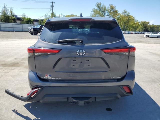 5TDGZRBHXMS074766 - 2021 TOYOTA HIGHLANDER XLE Серый фото 6