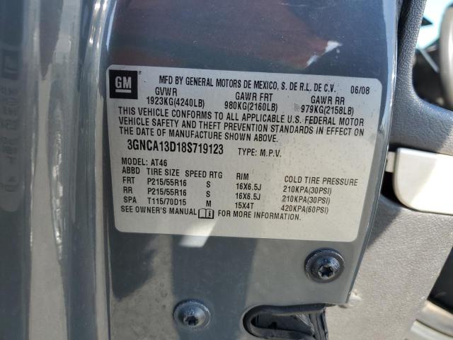 3GNCA13D18S719123 - 2008 CHEVROLET HHR LS GRAY photo 13