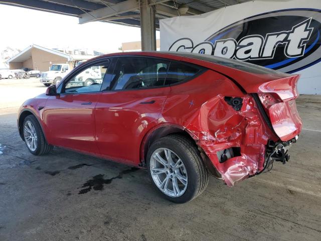 5YJYGDEE9MF297335 - 2021 TESLA MODEL Y RED photo 2