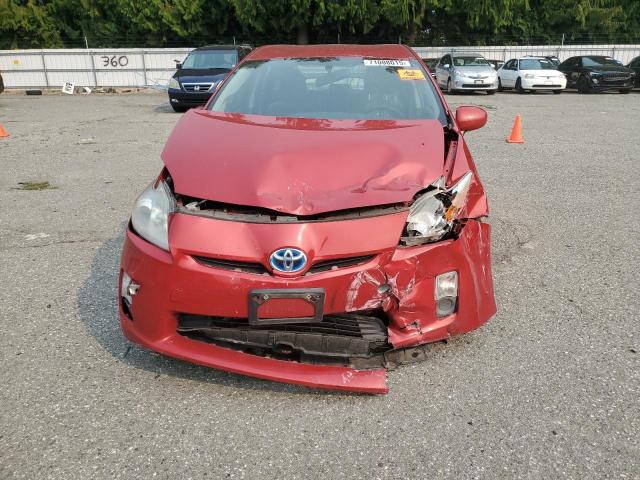 JTDKN3DU9A0027157 - 2010 TOYOTA PRIUS RED photo 5