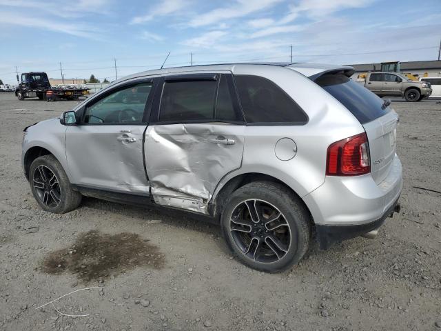 2FMDK4JC9EBA19059 - 2014 FORD EDGE SEL SILVER photo 2