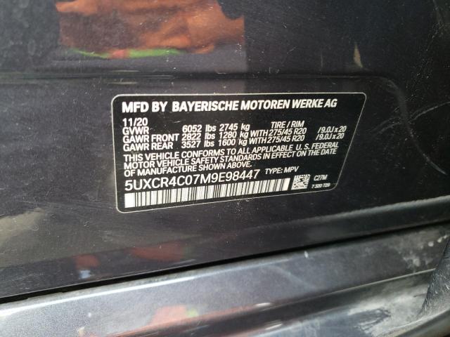 5UXCR4C07M9E98447 - 2021 BMW X5 SDRIVE 40I BLUE photo 13