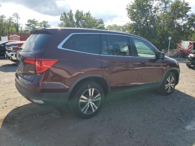 5FNYF6H58HB057239 - 2017 HONDA PILOT EXL BURGUNDY photo 3