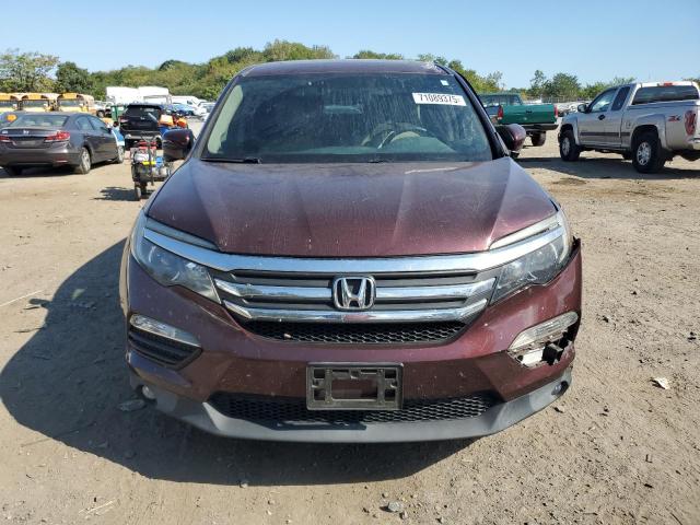 5FNYF6H58HB057239 - 2017 HONDA PILOT EXL BURGUNDY photo 5