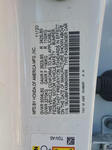 19UUB6F4XMA004566 - 2021 ACURA TLX TECHNOLOGY Ağ foto 12