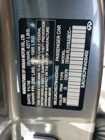 SJKCH5CP9HA030452 - 2017 INFINITI QX30 BASE GRAY photo 13