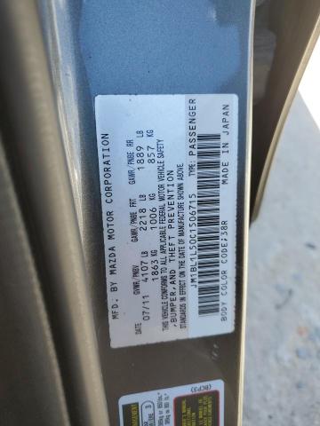 JM1BL1L50C1506715 - 2012 MAZDA 3 S Մոխրագույն լուսանկար 14