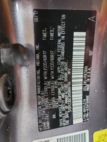 5TDYZ3DC3HS866704 - 2017 TOYOTA SIENNA XLE ნაცრისფერი ფოტო 14