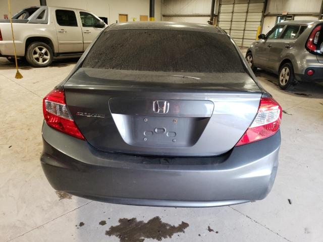 2HGFB2F57CH304088 - 2012 HONDA CIVIC LX GRAY photo 6