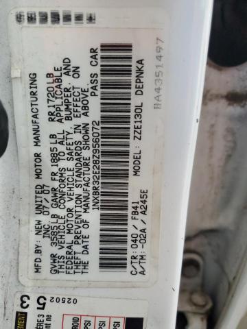 1NXBR32E28Z956072 - 2008 TOYOTA COROLLA CE 白色 照片 12