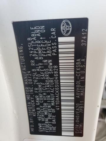 4T1DAACK6SU046828 - 2025 TOYOTA CAMRY XSE WHITE photo 13