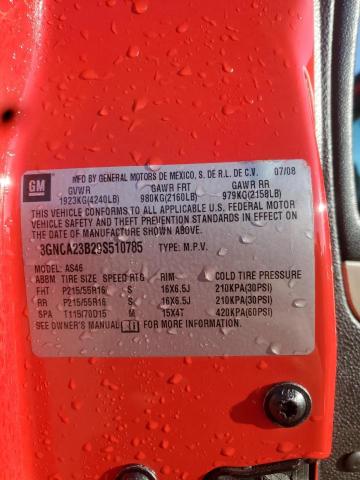 3GNCA23B29S510785 - 2009 CHEVROLET HHR LT 红色 照片 12