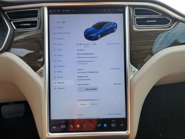 5YJSA1S12EFP44273 - 2014 TESLA MODEL S Կապույտ լուսանկար 9