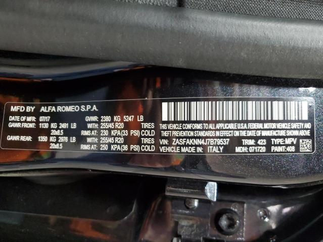 ZASFAKNN4J7B79537 - 2018 ALFA ROMEO STELVIO TI SPORT CHARCOAL photo 13