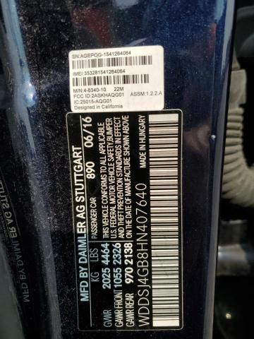 WDDSJ4GB8HN407640 - 2017 MERCEDES-BENZ CLA 250 4MATIC BLUE photo 12