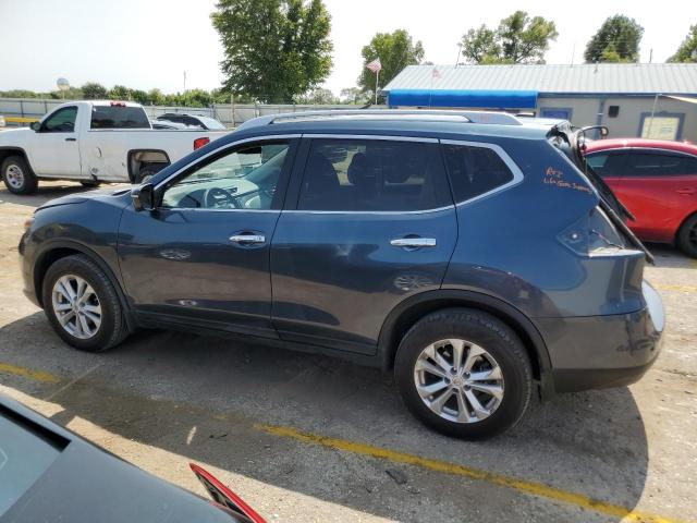 5N1AT2MV6EC807816 - 2014 NISSAN ROGUE S TEAL photo 2