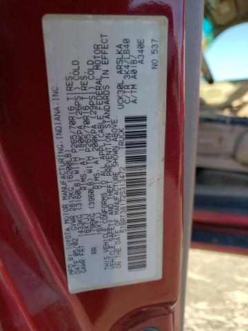 5TBRT38172S313472 - 2002 TOYOTA TUNDRA ACCESS CAB LIMITED RED photo 12