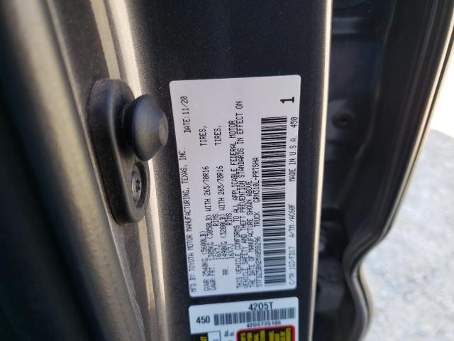 5TFDZ5BN2MX058296 - 2021 TOYOTA TACOMA DOUBLE CAB 灰色 照片 12