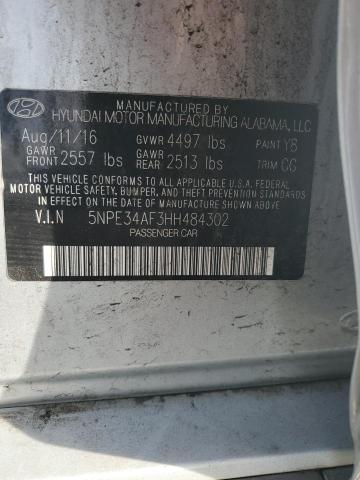 5NPE34AF3HH484302 - 2017 HYUNDAI SONATA SPORT ვერცხლისფერი ფოტო 13