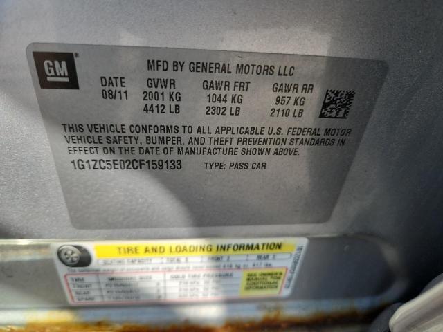1G1ZC5E02CF159133 - 2012 CHEVROLET MALIBU 1LT Gümüş fotoğraf 13