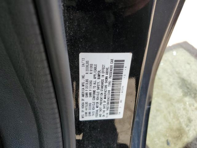 1HGCT2B83DA010249 - 2013 HONDA ACCORD EXL BLACK photo 12