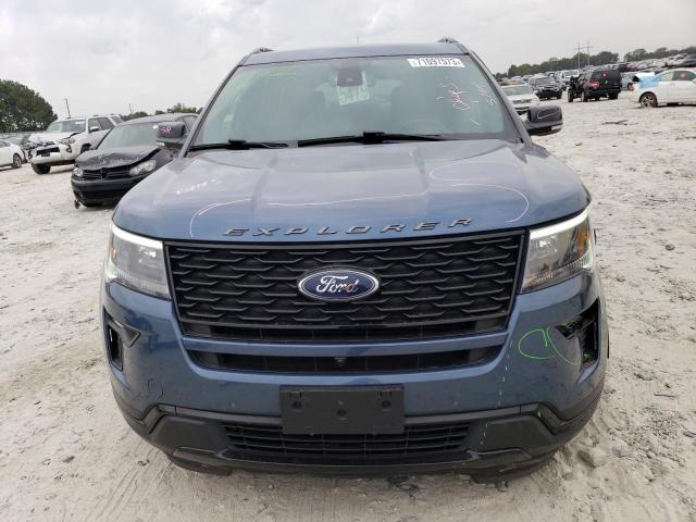 1FM5K8GTXJGB96614 - 2018 FORD EXPLORER SPORT BLUE photo 5