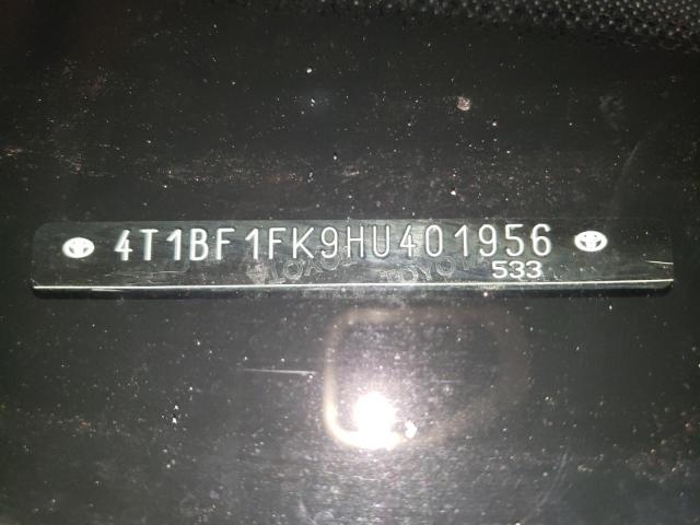 4T1BF1FK9HU401956 - 2017 TOYOTA CAMRY LE BLACK photo 12