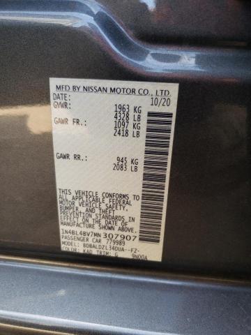 1N4BL4BV7MN307907 - 2021 NISSAN ALTIMA S GRAY photo 13