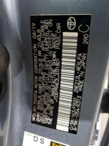 JTDEPRAE2LJ031801 - 2020 TOYOTA COROLLA LE BLUE photo 12