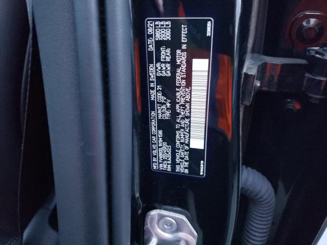 YV4BR0DL1N1941586 - 2022 VOLVO XC60 T8 RECHARGE INSCRIPTION BLACK photo 12