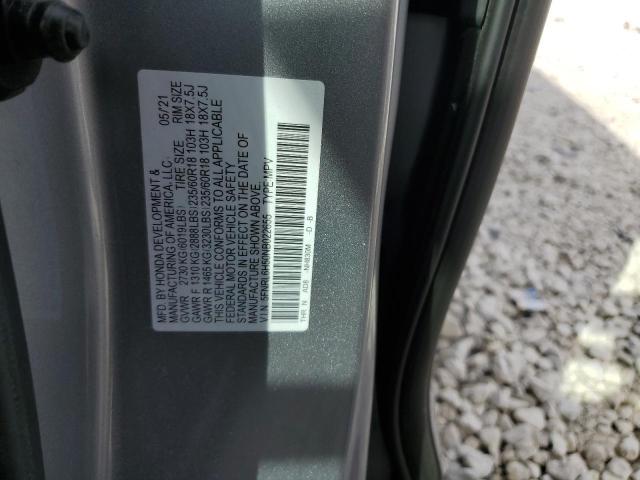 5FNRL6H50NB022655 - 2022 HONDA ODYSSEY EX SILVER photo 13