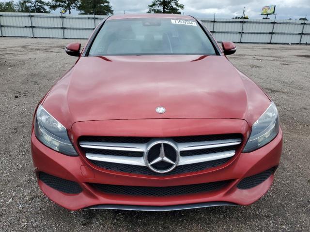 55SWF4JB3GU129697 - 2016 MERCEDES-BENZ C 300 RED photo 5