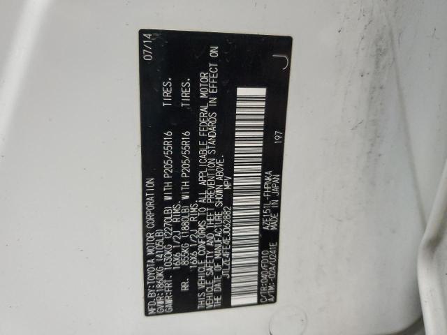 JTLZE4FE4EJ062882 - 2014 TOYOTA SCION XB WHITE photo 12