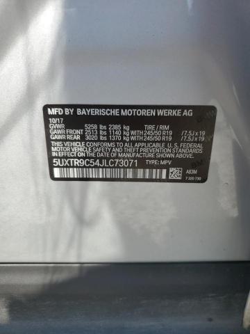 5UXTR9C54JLC73071 - 2018 BMW X3 XDRIVE30I SILVER photo 13