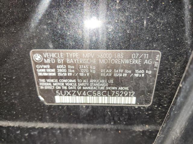 5UXZV4C58CL752912 - 2012 BMW X5 XDRIVE35I BLACK photo 13