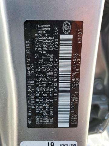 4T1DAACK9SU500134 - 2025 TOYOTA CAMRY XSE SILVER photo 13