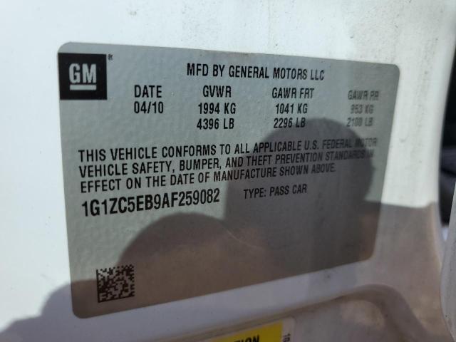 1G1ZC5EB9AF259082 - 2010 CHEVROLET MALIBU 1LT WHITE photo 12