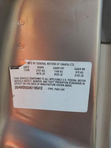 2G4WD582461186412 - 2006 BUICK LACROSSE CXL TAN photo 12