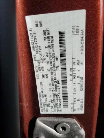 1FMCU0HD1JUB71208 - 2018 FORD ESCAPE SEL BROWN photo 13