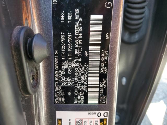 JTEFU5JR6M5233037 - 2021 TOYOTA 4RUNNER SR5 GRAY photo 14