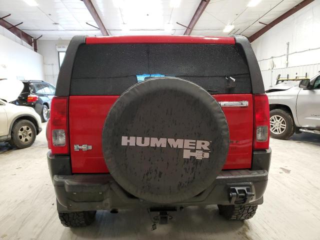 5GTEN13E398142449 - 2009 HUMMER H3 RED photo 6