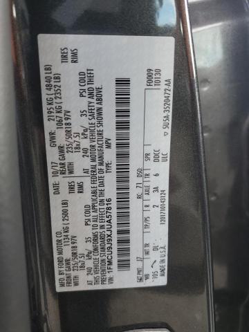 1FMCU9J9XJUA57816 - 2018 FORD ESCAPE TITANIUM ნაცრისფერი ფოტო 13