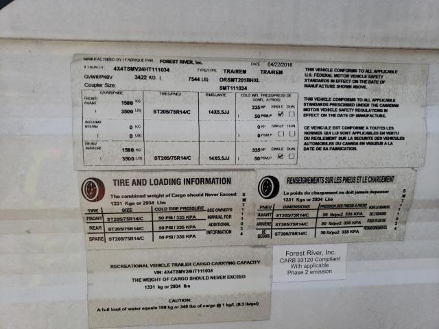 4X4TSMV24HT111034 - 2017 SALM FOREST RIV TWO TONE photo 10