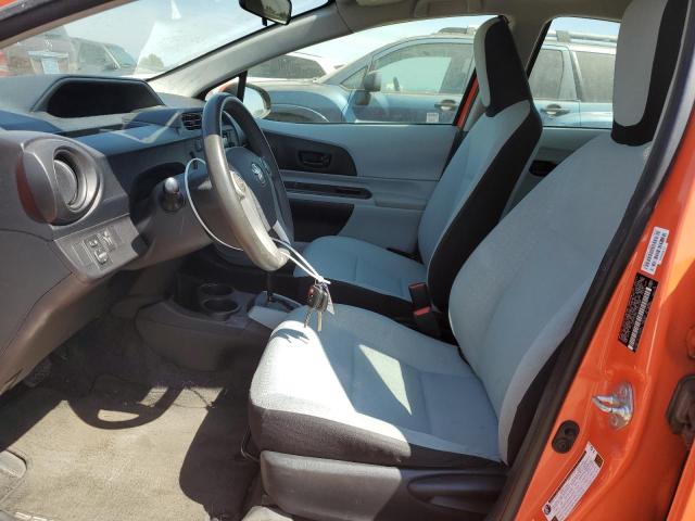 JTDKDTB38C1022588 - 2012 TOYOTA PRIUS C ORANGE photo 7
