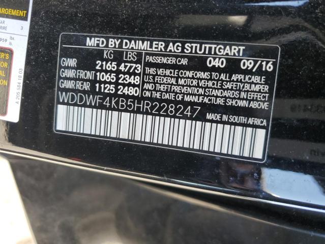 WDDWF4KB5HR228247 - 2017 MERCEDES-BENZ C 300 4MATIC BLACK photo 13