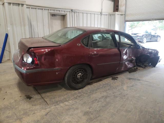 2G1WF55E519308274 - 2001 CHEVROLET IMPALA BURGUNDY photo 3