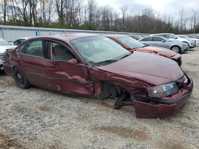 2G1WF55E519308274 - 2001 CHEVROLET IMPALA BURGUNDY photo 4