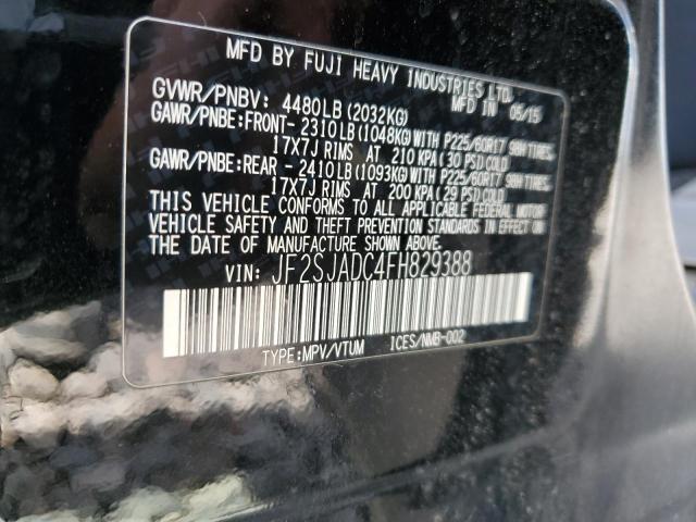 JF2SJADC4FH829388 - 2015 SUBARU FORESTER 2.5I PREMIUM 黑色 照片 14