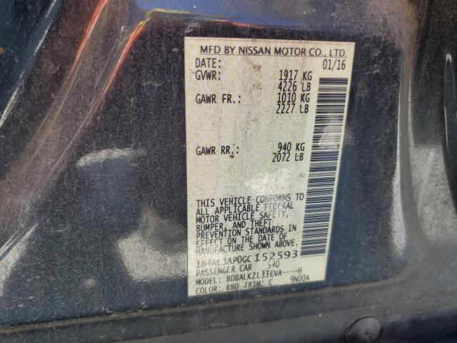 1N4AL3AP0GC152593 - 2016 NISSAN ALTIMA 2.5 BLACK photo 12