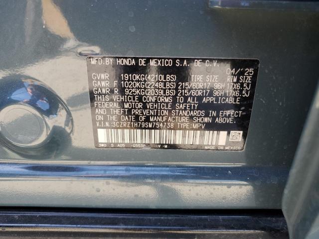 3CZRZ1H79SM754738 - 2025 HONDA HR-V EXL მწვანე ფოტო 13
